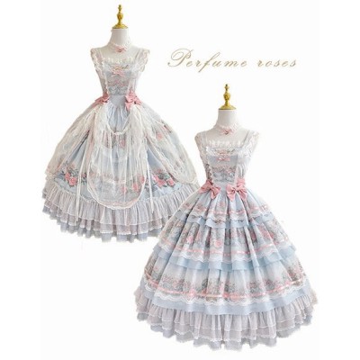 Mie Ye Rose Language Cage Tiered JSK and Lace Up Hem JSK(Reservation/Full Payment Without Shipping)